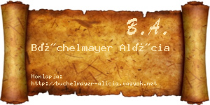 Büchelmayer Alícia névjegykártya